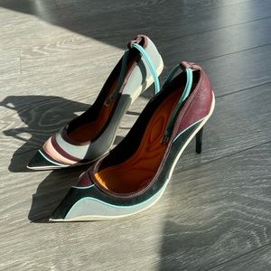 Christian Dior by RAF Simmons Leather Runway Sneaker Heels Fall 2014